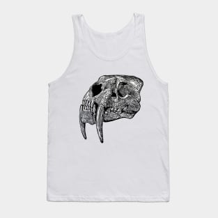 Smilodon skull Tank Top